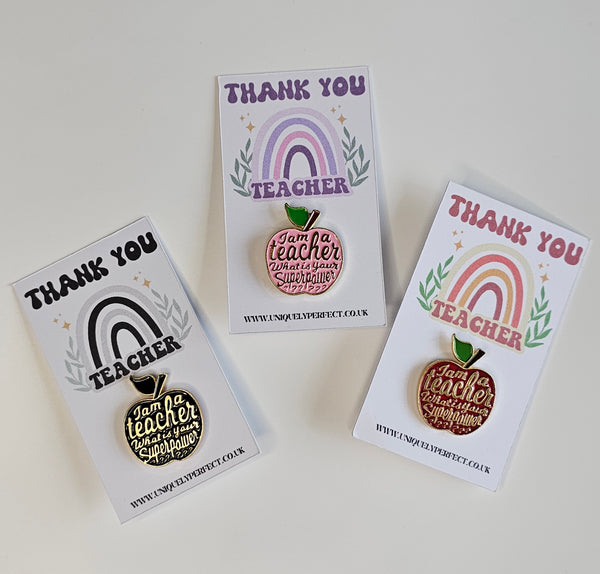 Teacher Enamel Pin leaver gift