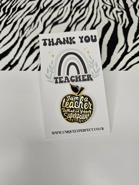 Teacher Enamel Pin leaver gift
