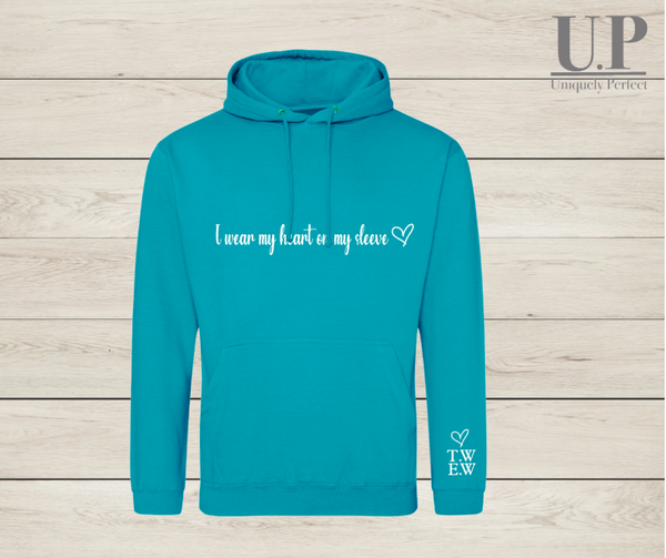 I wear my heart on my sleeve hoodie