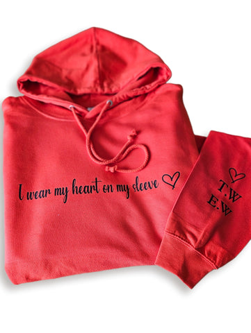 I wear my heart on my sleeve hoodie