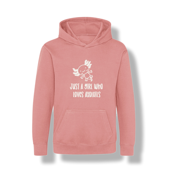 girls love axolotls too kids hoodie