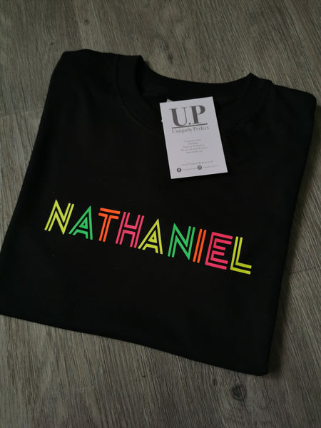 Neon name t shirt