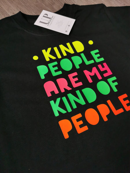 Neon kind people  t shirt