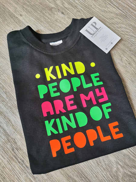 Neon kind people  t shirt