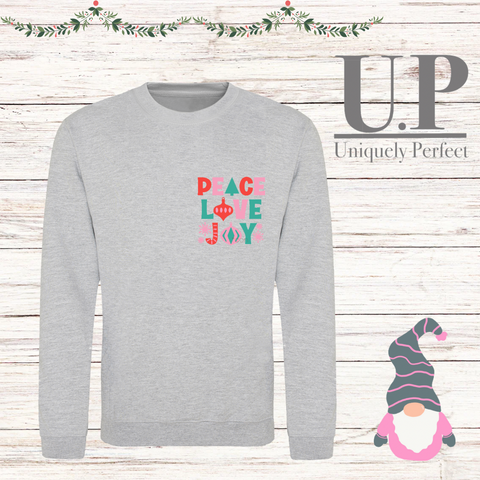 Peace love joy sweater