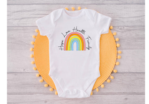 Hope love Heath family baby vest