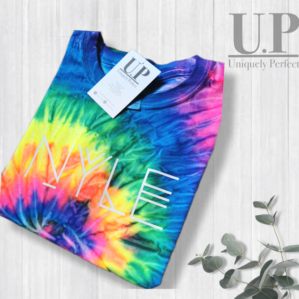 Neon personalised tie dye t shirt