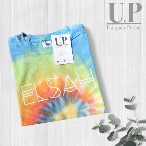 Pastel personalised tie dye  t shirt