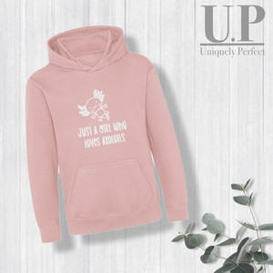 girls love axolotls too kids hoodie